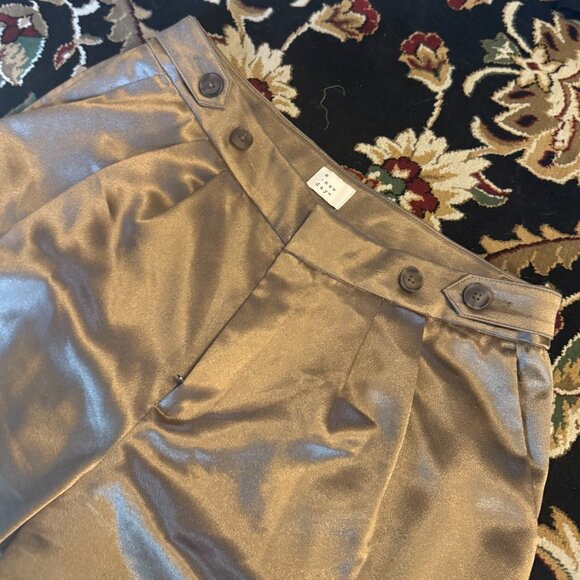 Women's High Rise Brown Satin Cargo Pants - A New Day - Picture 3 of 3